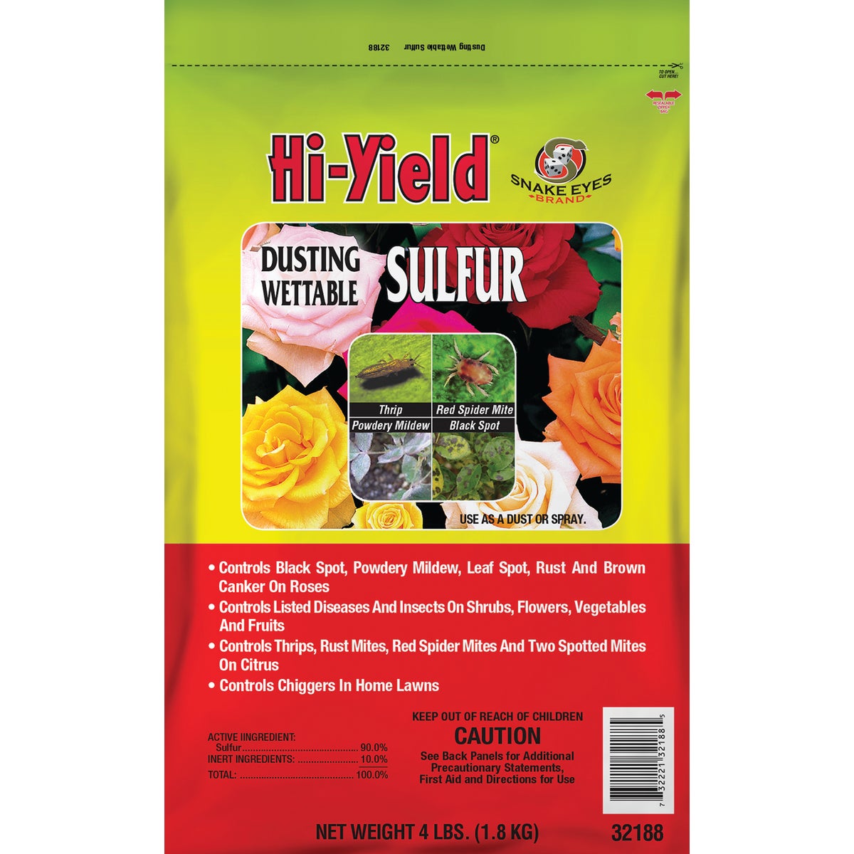 Hi-Yield 4 Lb. Powder Concentrate Wettable Sulphur Fungicide