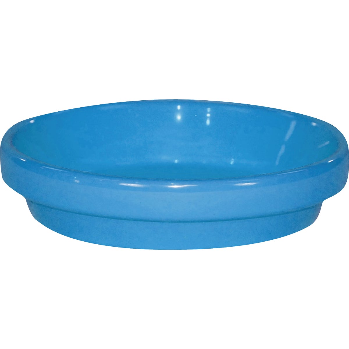 Ceramo Spring Fever 8 In. Robin's Egg Blue Clay Flower Pot Saucer