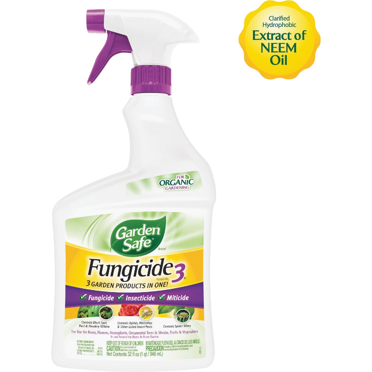 Garden Safe Fungicide 3 32 Oz. Ready To Use Trigger Spray Fungicide