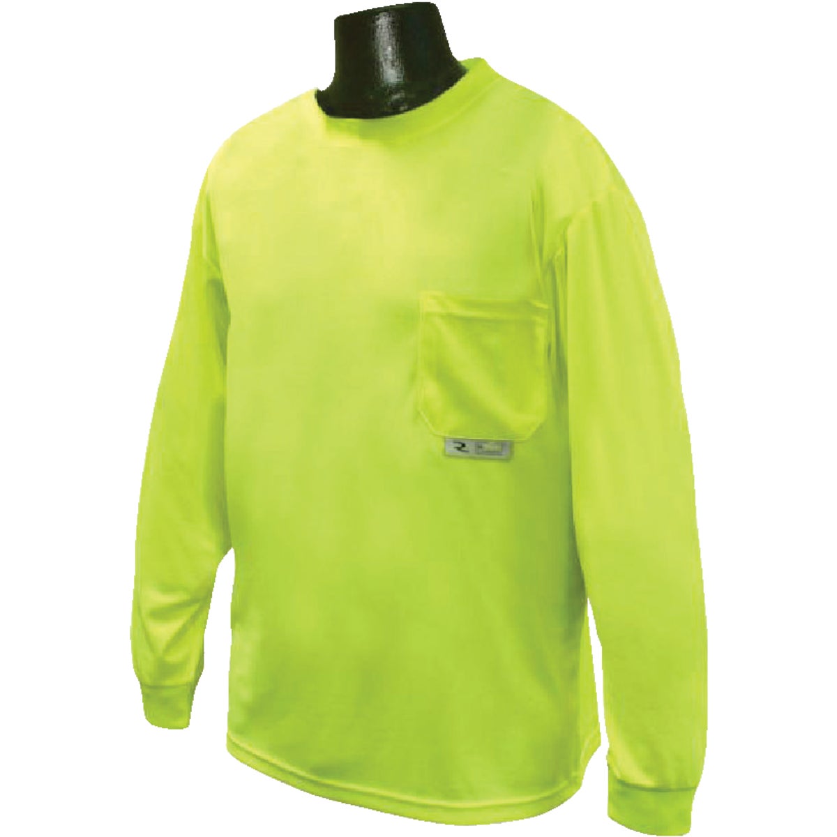 Safety Works Professional Hi-Vis Green Long Sleeve Safety Shirt, Large