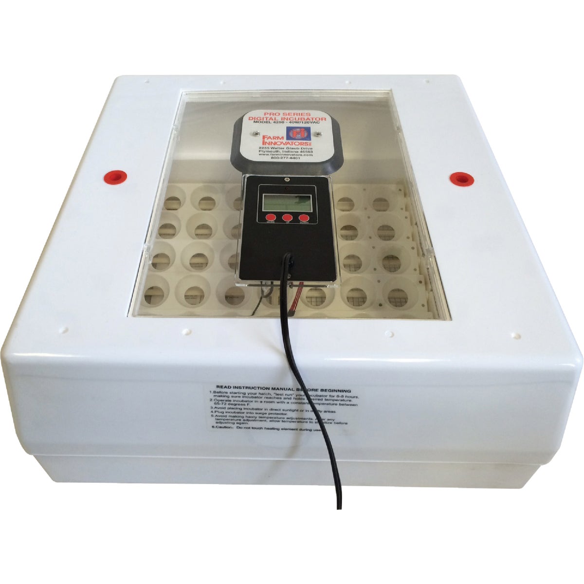 Farm Innovators Pro Series 42-Egg Capacity 40W Incubator