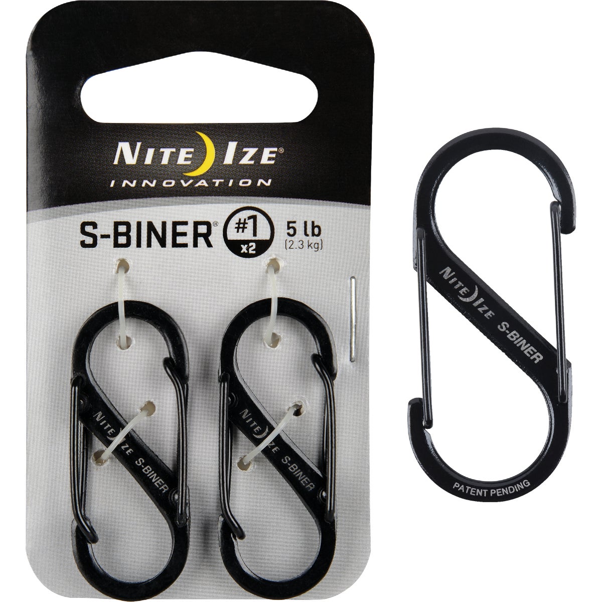 Nite Ize S-Biner Size 1 5 Lb. Capacity S-Clip Key Ring (2-Pack)