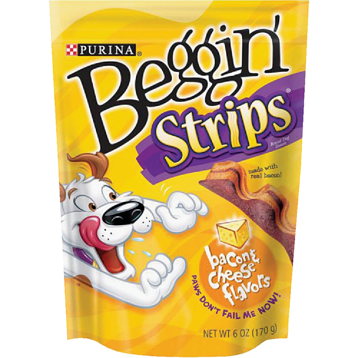 Purina Beggin' Strips Bacon & Cheese Flavor Chewy Dog Treat, 6 Oz.