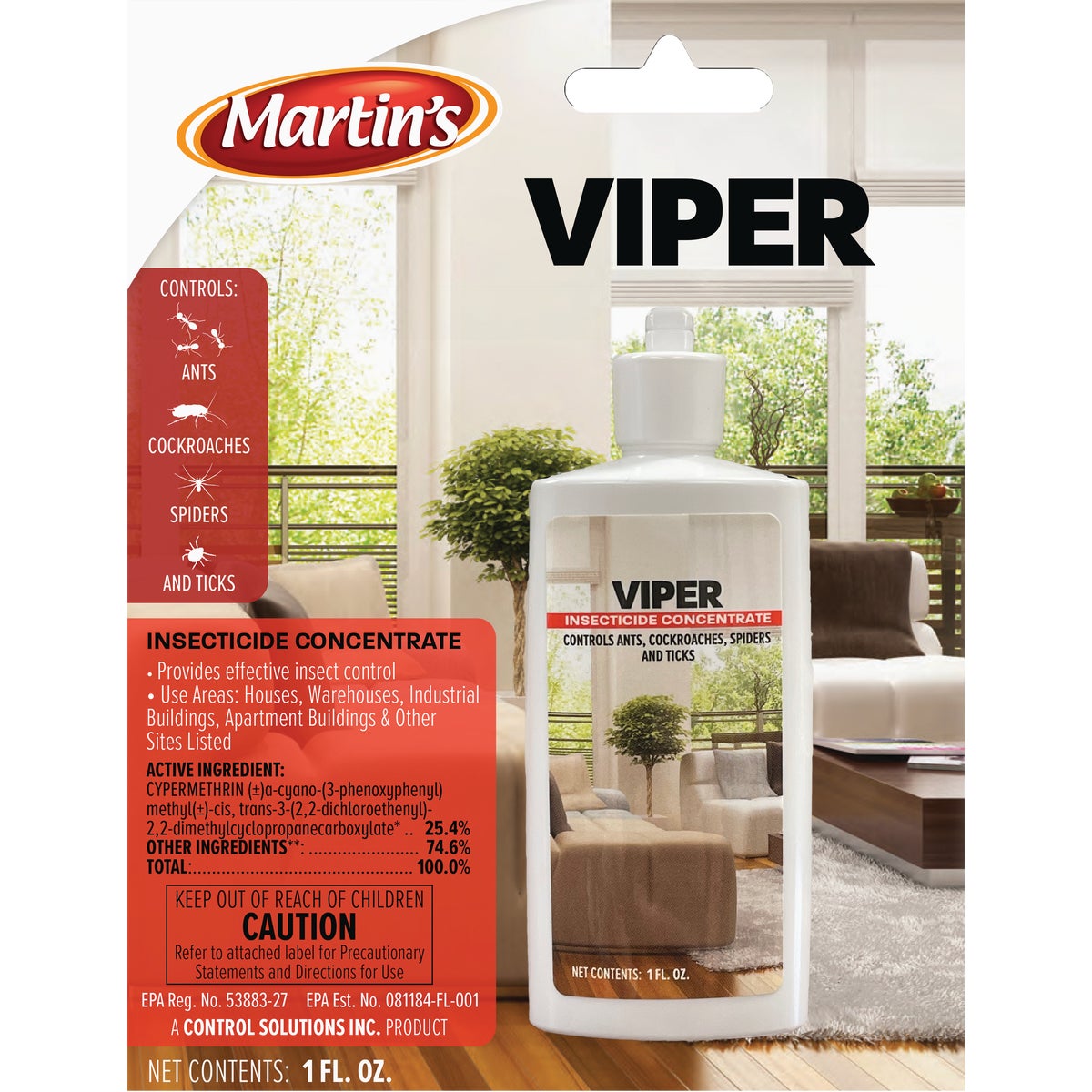 Martin's Viper 1 Oz. Concentrate Insect Killer