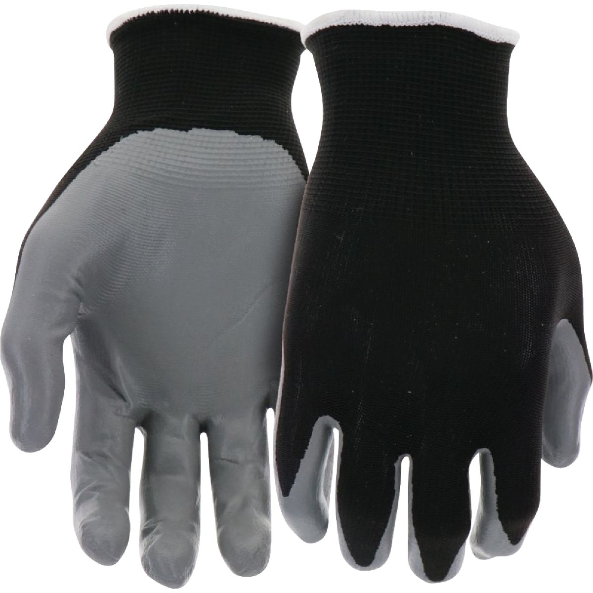 Do it Best Men's Medium Nitrile Coated Glove, Black & Gray