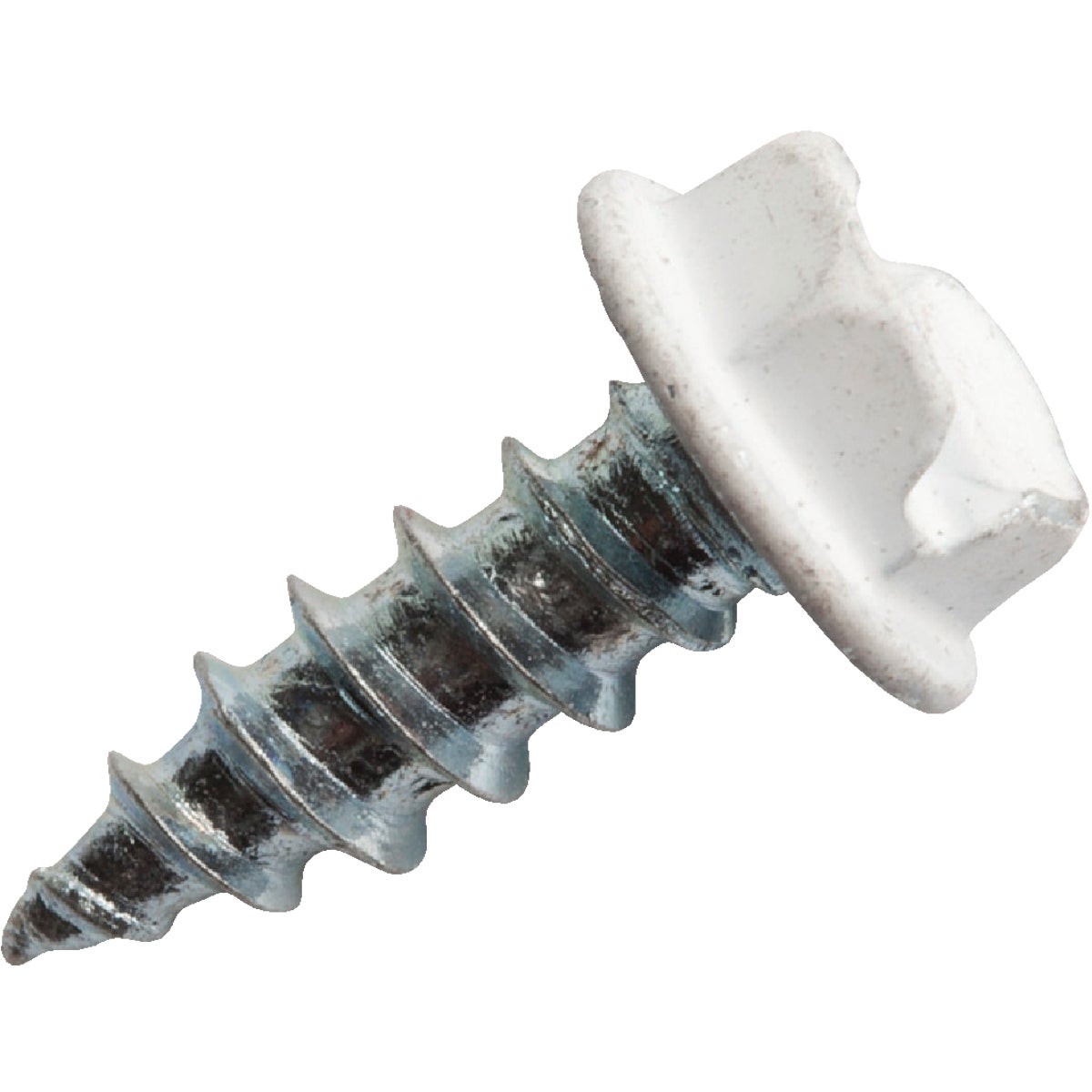 Do it #8 x 1/2 In. White Slotted Hex Washer Head Screw (100 Ct.)