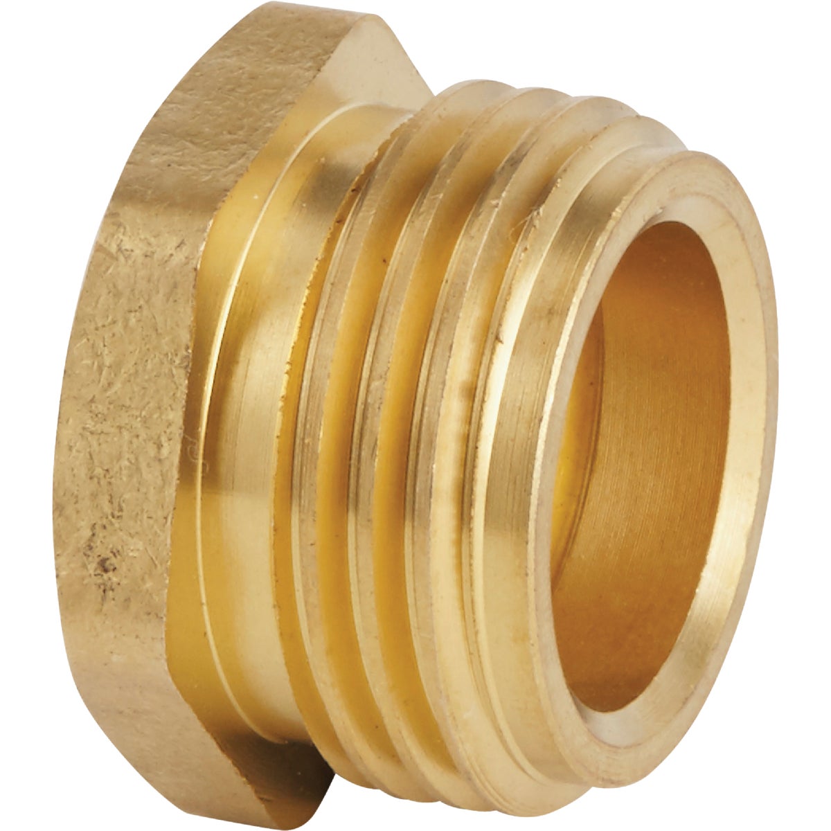 Best Garden 3/4 In. MHT x 1/2 In FPT Brass Non-Swivel Hose Connector