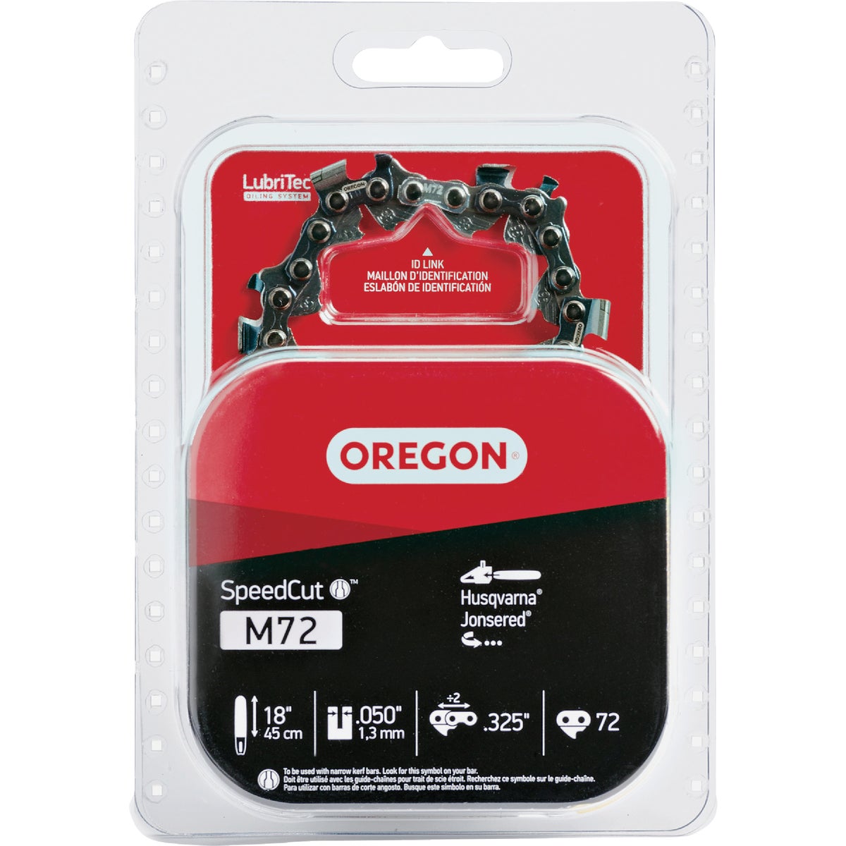 Oregon M72 SpeedCut Chainsaw Chain for 18-Inch Bar -72 Drive Links  fits Husqvarna, Dolmar, Jonsered and more