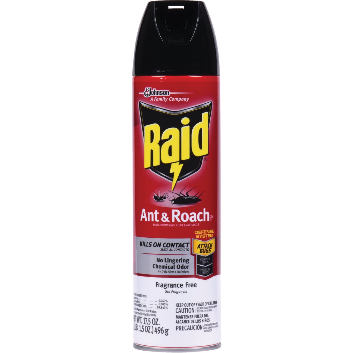 Raid 17.5 Oz. Unscented Aerosol Spray Ant & Roach Killer
