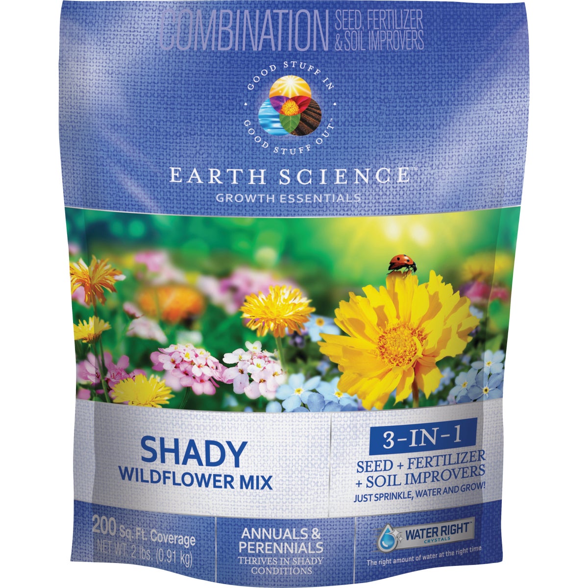 Earth Science  All-In-One 2 Lb. 200 Sq. Ft. Coverage Shady Wildflower Seed Mix