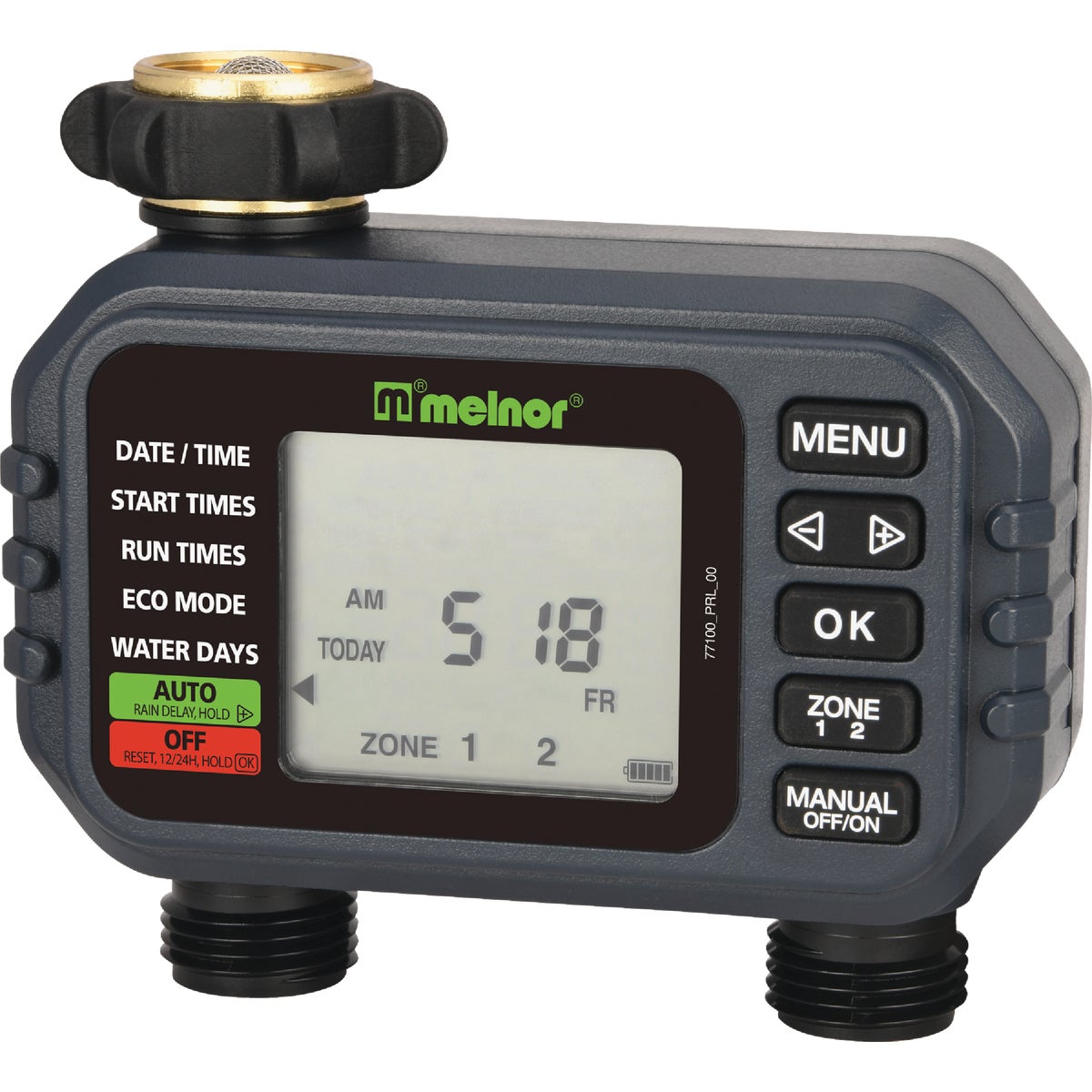 Melnor Hydrologic Electronic 2-Zone Day Specific Programmable Water Timer