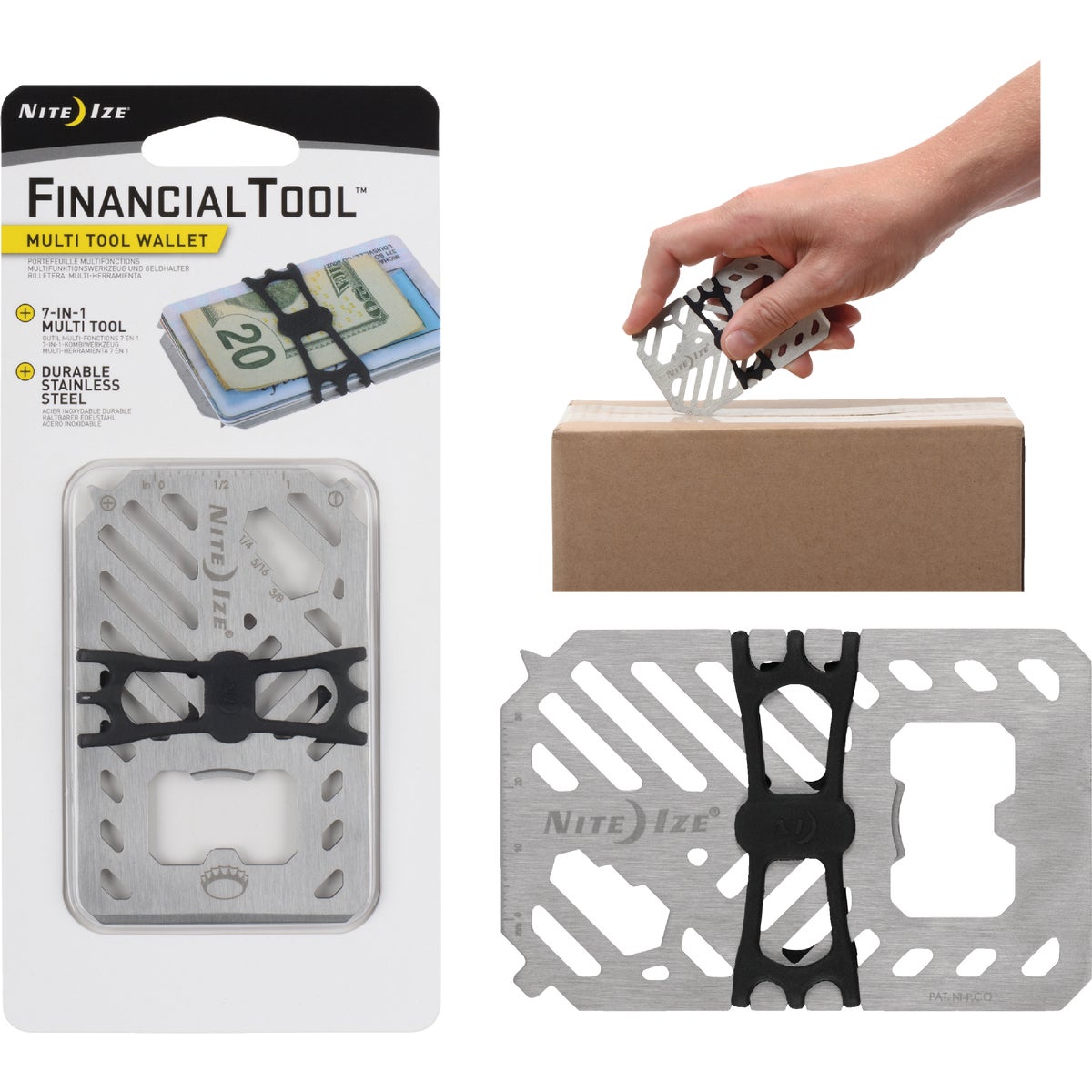 Nite Ize Financial Tool 7-In-1 Stainless Steel Multi-Tool