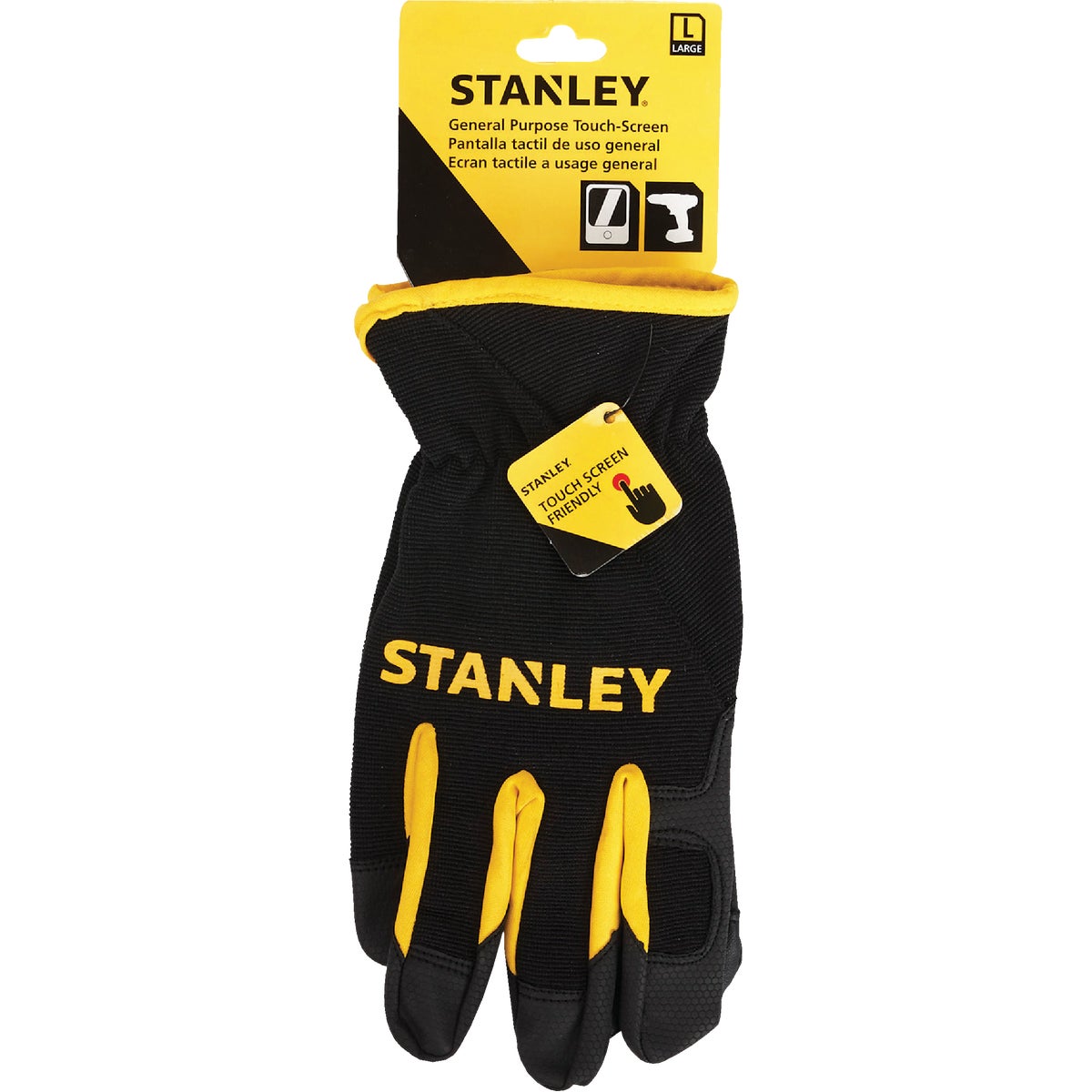 Stanley Men's Large Synthetic Fabric Touch Screen High Performance Glove