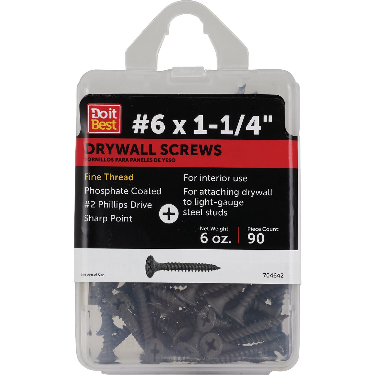 Do it #6 x 1-1/4 In. Fine Thread Multipurpose Drywall Screw (6 Oz. Pack)