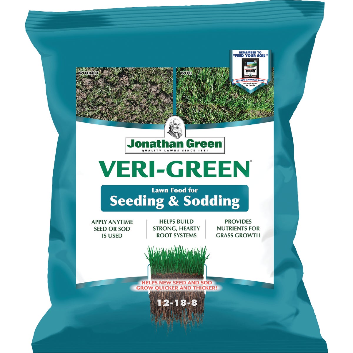 Jonathan Green Veri-Green 4.5 Lb. 1500 Sq. Ft. 12-18-8 Seeding & Sodding Starter Fertilizer