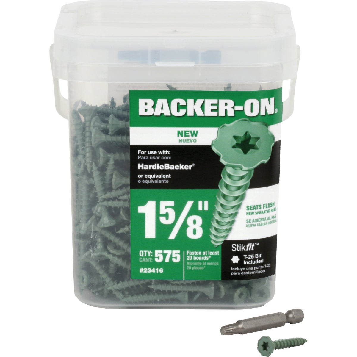 Buildex Backer-On #9 x 1-5/8 In. Cement Board Screw (575 Ct.)