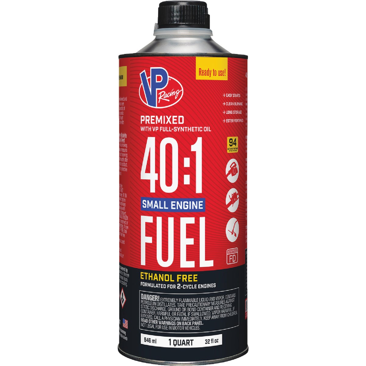 VP Small Engine Fuels 32 Oz. 40:1 Ethanol-Free Gas & Oil Pre-Mix