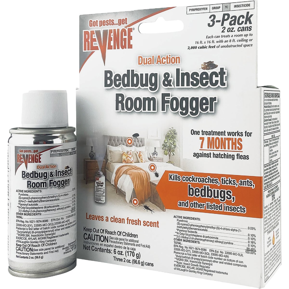 Bonide 6 Oz. Dual Action Bedbug Indoor Insect Fogger (3-Pack)