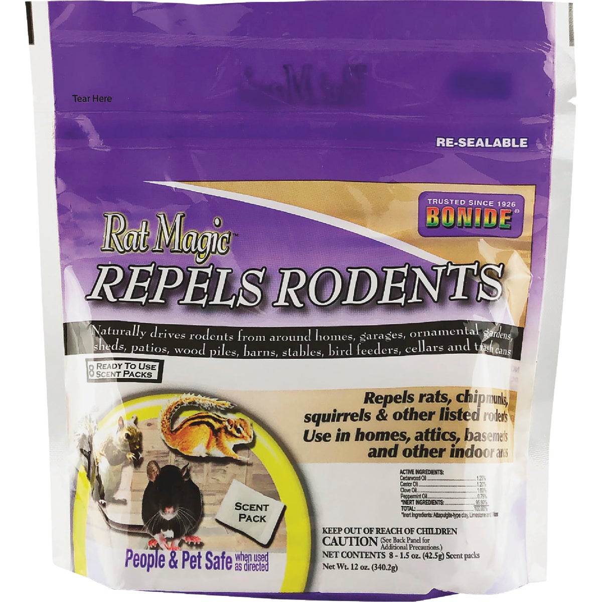 Bonide Rat Magic 12 Oz. Granular Rodent Repellent Scent Packs (8-Pack)