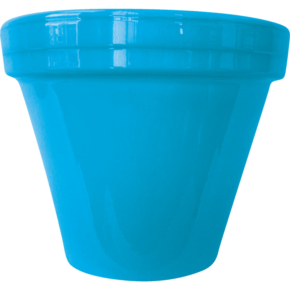 Ceramo Spring Fever 4-1/2 In. H. x 3-3/4 In. Dia. Robin's Egg Blue Clay Flower Pot