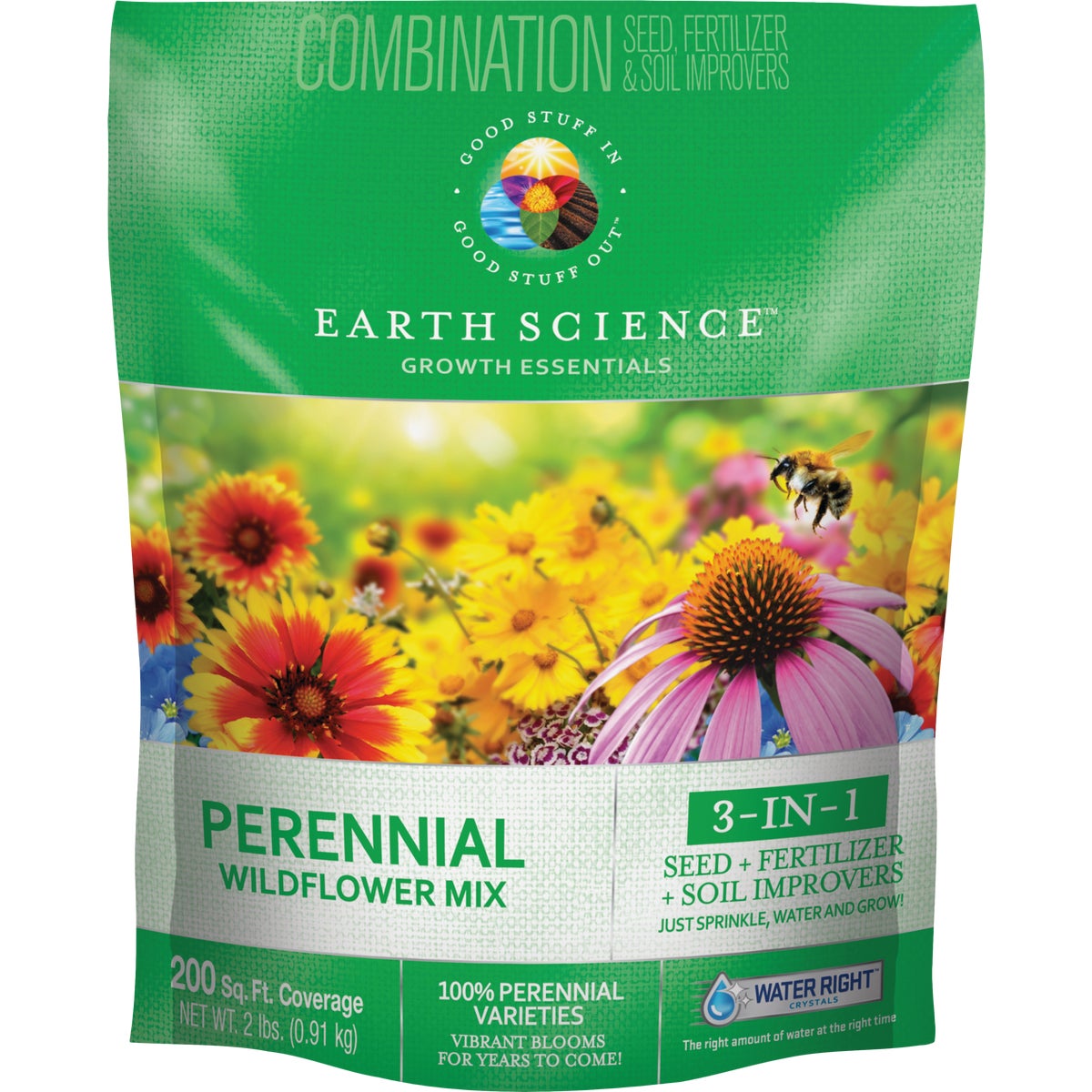 Earth Science  All-In-One 2 Lb. 200 Sq. Ft. Coverage Perennial Wildflower Seed Mix