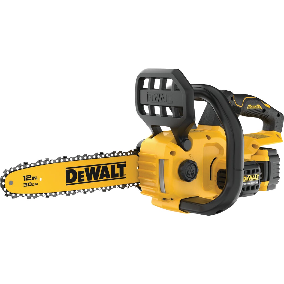 DEWALT 20V MAX XR Brushless 12 In. Compact Cordless Chainsaw Kit with 5.0 Ah Battery & Charger