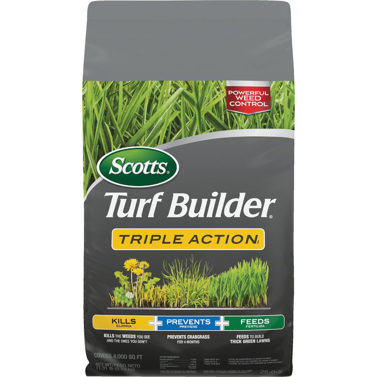 Turf Builder Triple Action 11.31 Lb. 4000 Sq. Ft. Weed Killer Plus Lawn Fertilizer
