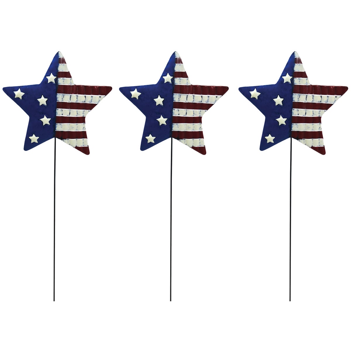 Alpine 24 In. Metal American Flag Garden Stake Lawn Ornament