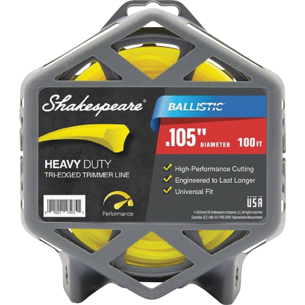 Shakespeare Ballistic 0.105 In. x 100 Ft. Universal Trimmer Line