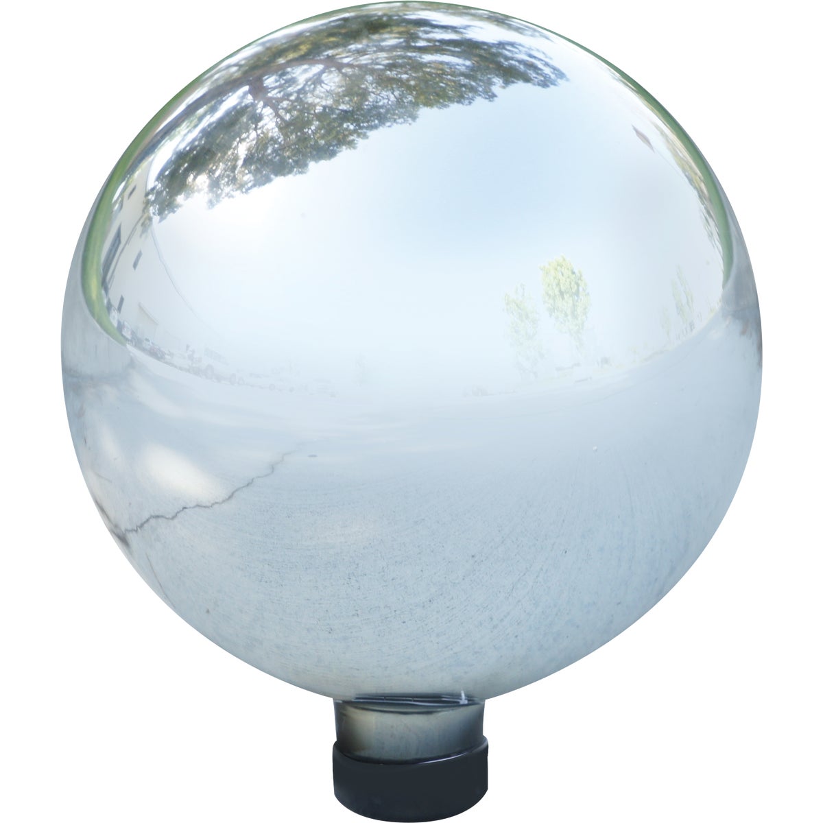 Alpine 10 In. Dia. Electric Silver Glass Gazing Globe