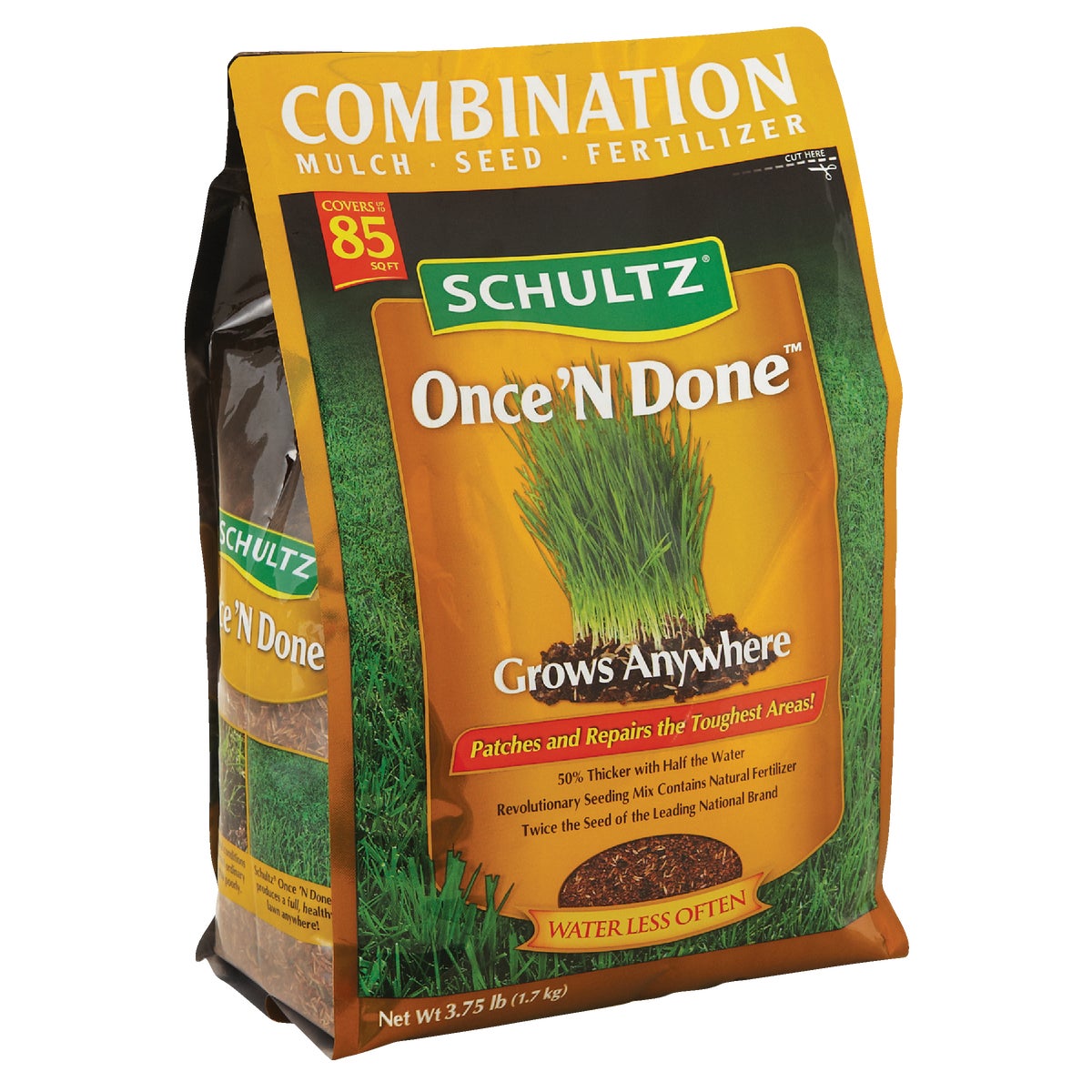 Schultz Once 'N Done 3.75 Lb. 85 Sq. Ft. Coverage Sun & Shade Grass Patch & Repair