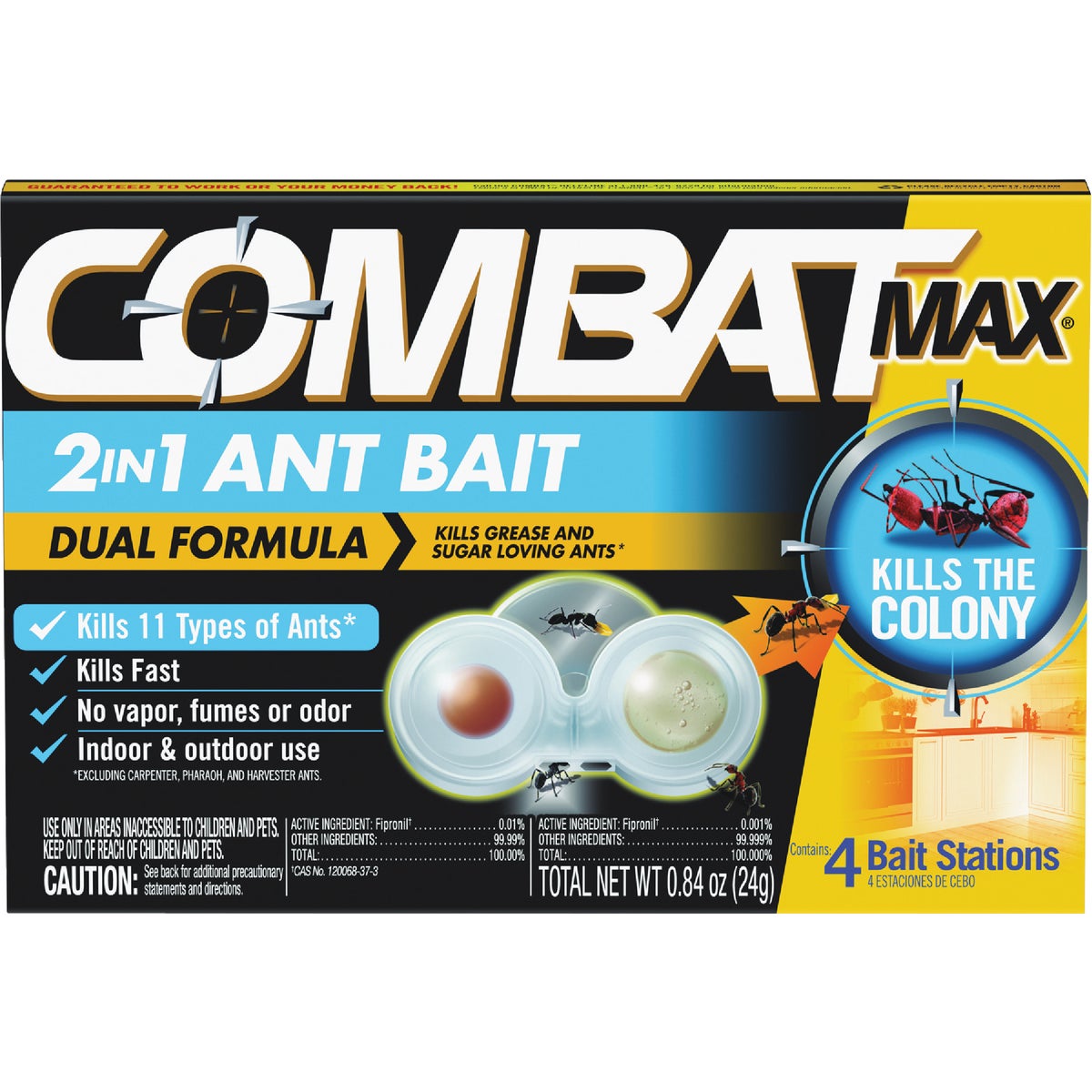 Combat Max 2-in-1 Ant Bait Station (4-Pack)