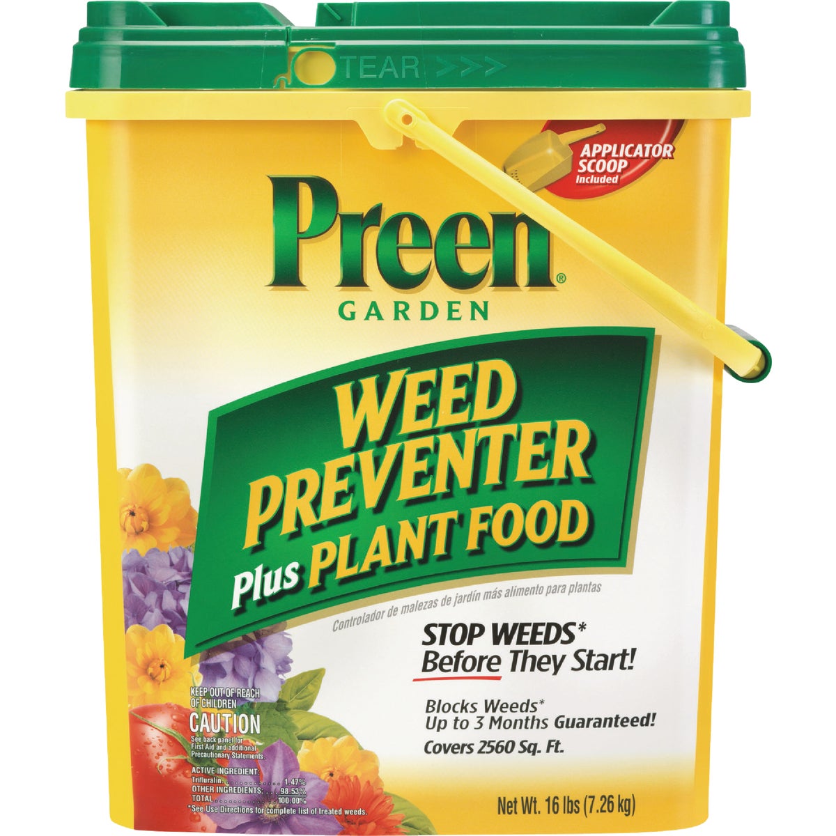 Preen 16 Lb. Ready To Use Granules Garden Weed Preventer Plus Plant Food