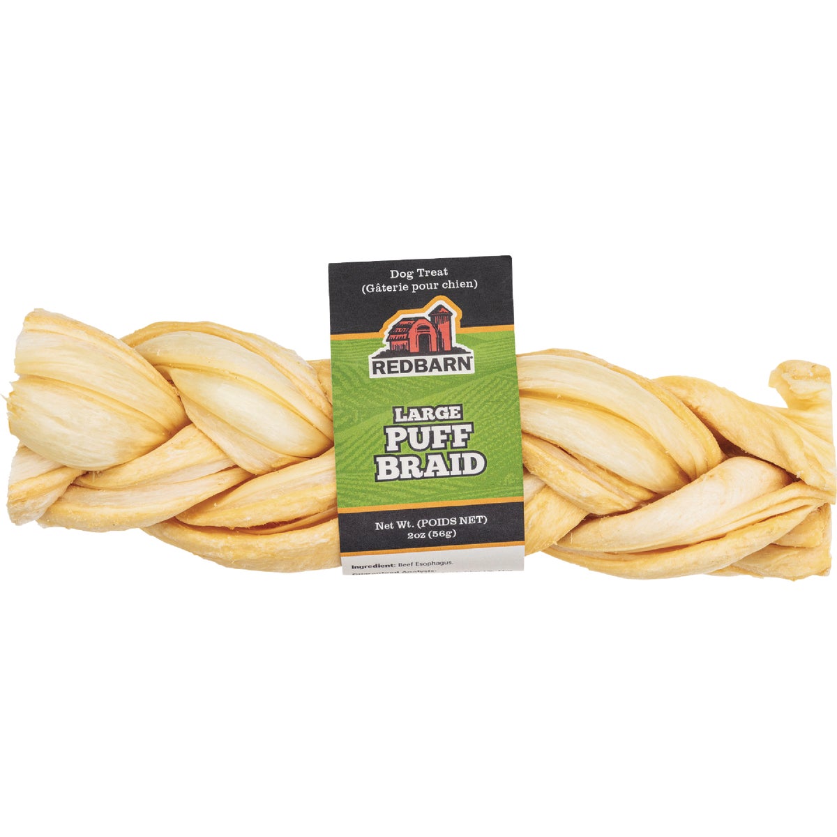 Redbarn Large Puff Braid Dog Treat