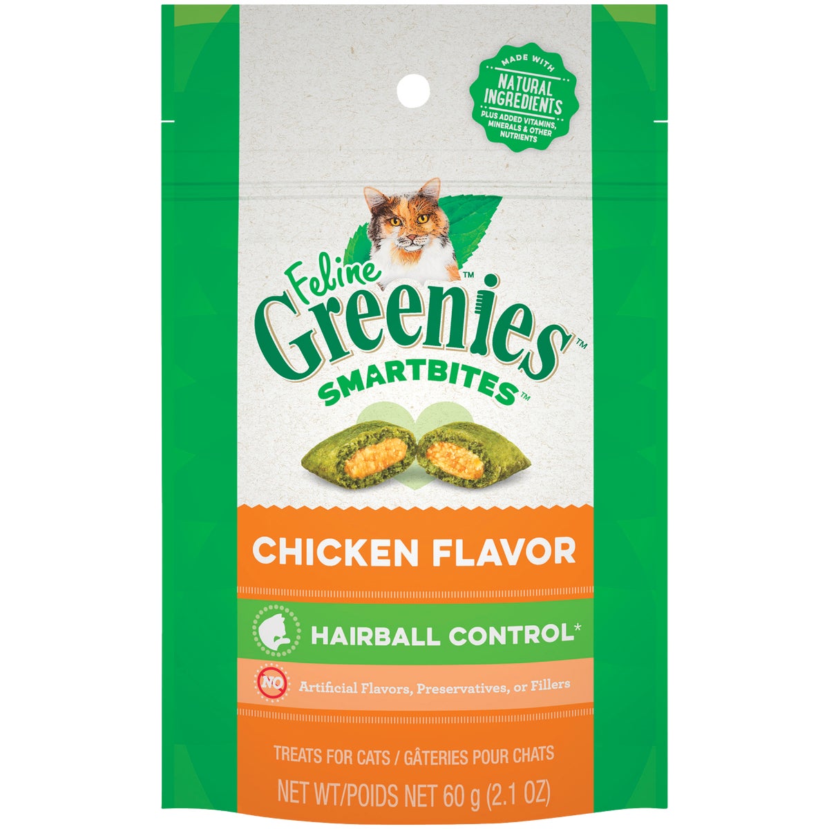 Greenies SmartBites Chicken 2.1 Oz. Hairball Control Cat Treats