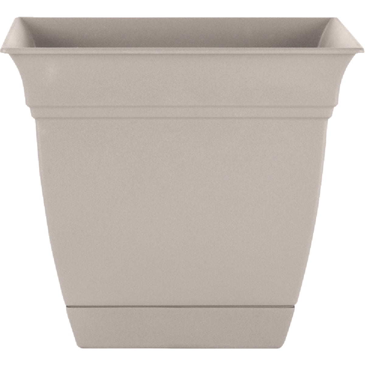 HC Companies 8 In. Stone Square Planter Stone with Saucer