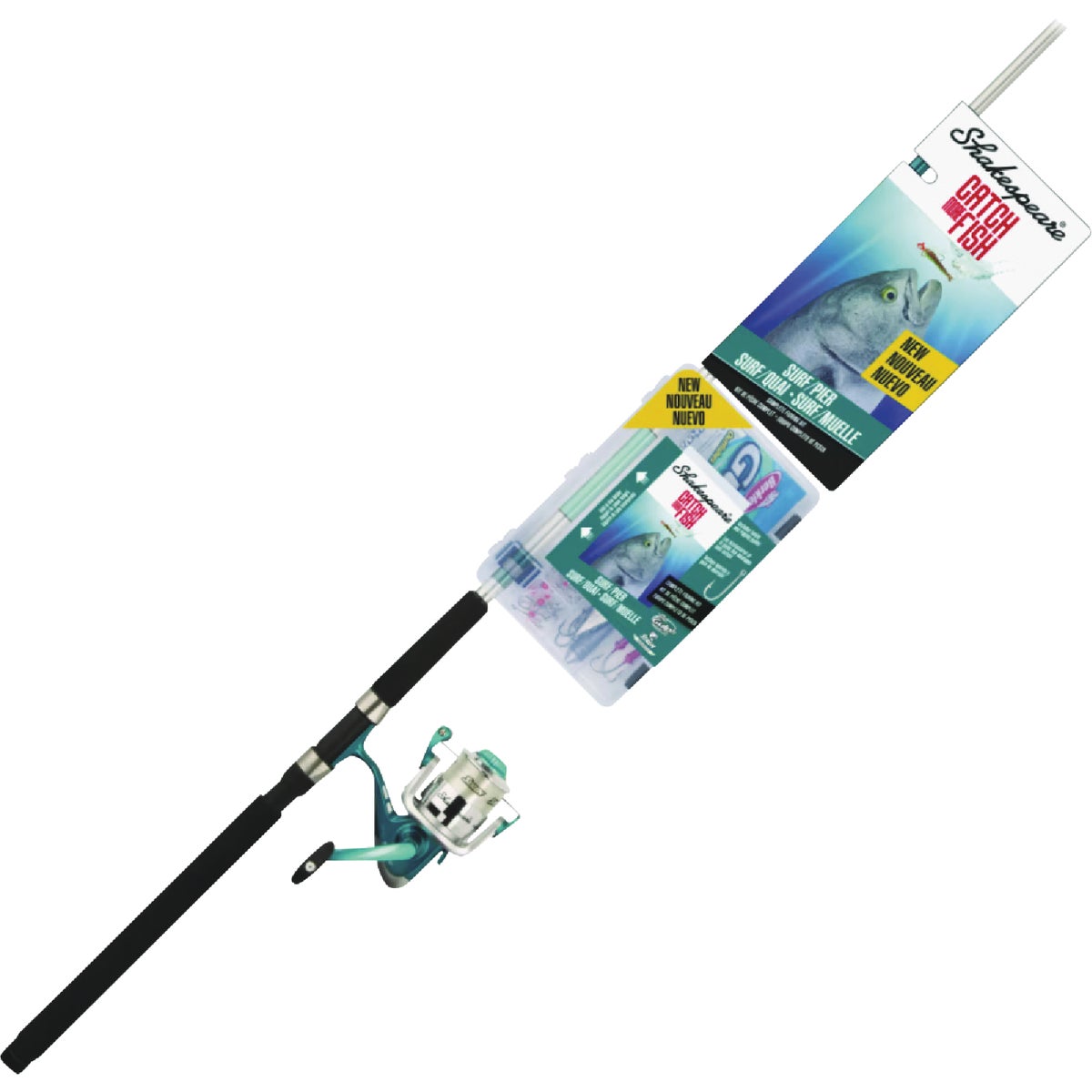 Shakespeare Catch More Fish Spinning Medium Action Rod/Reel Packaged with Assorted Tackle