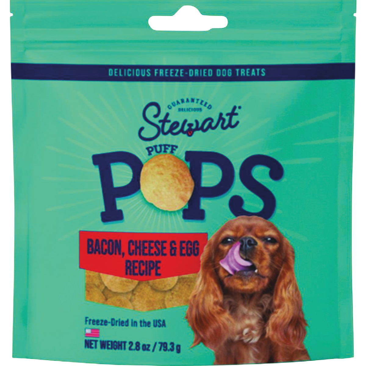 Stewart PuffPops 5.8 Oz. Bacon, Egg, & Cheese Freeze-Dried Dog Treats
