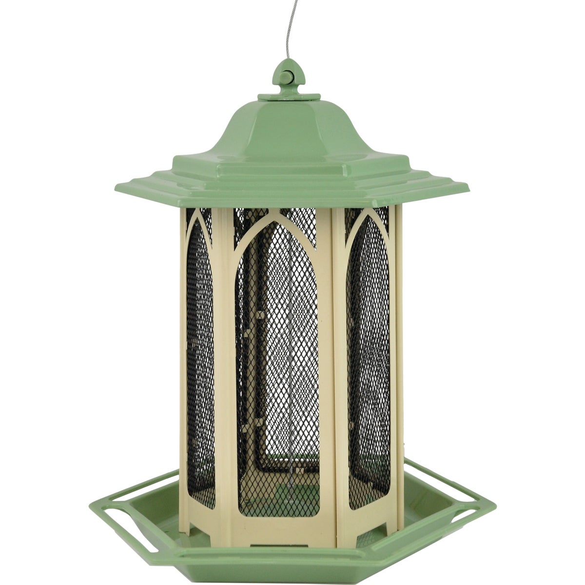 Stokes Select Green Metal 3.5 Qt. Capacity Screen Tube Bird Feeder