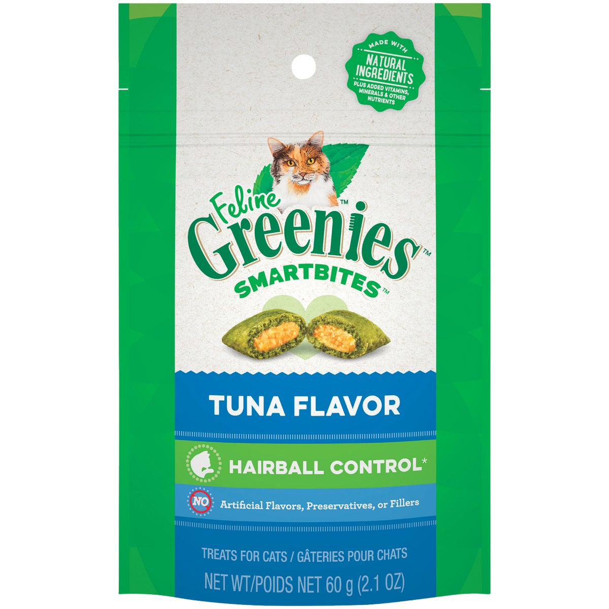 Greenies SmartBites Tuna 2.1 Oz. Hairball Control Cat Treats