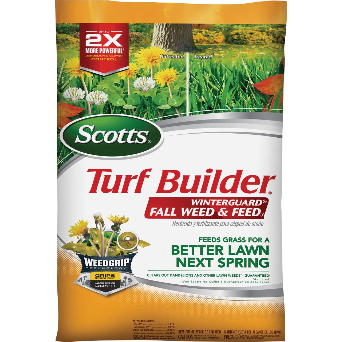 Scotts Turf Builder WinterGuard Weed & Feed 11.43 Lb. 4000 Sq. Ft. Fall Weed Killer and Lawn Fertilizer 