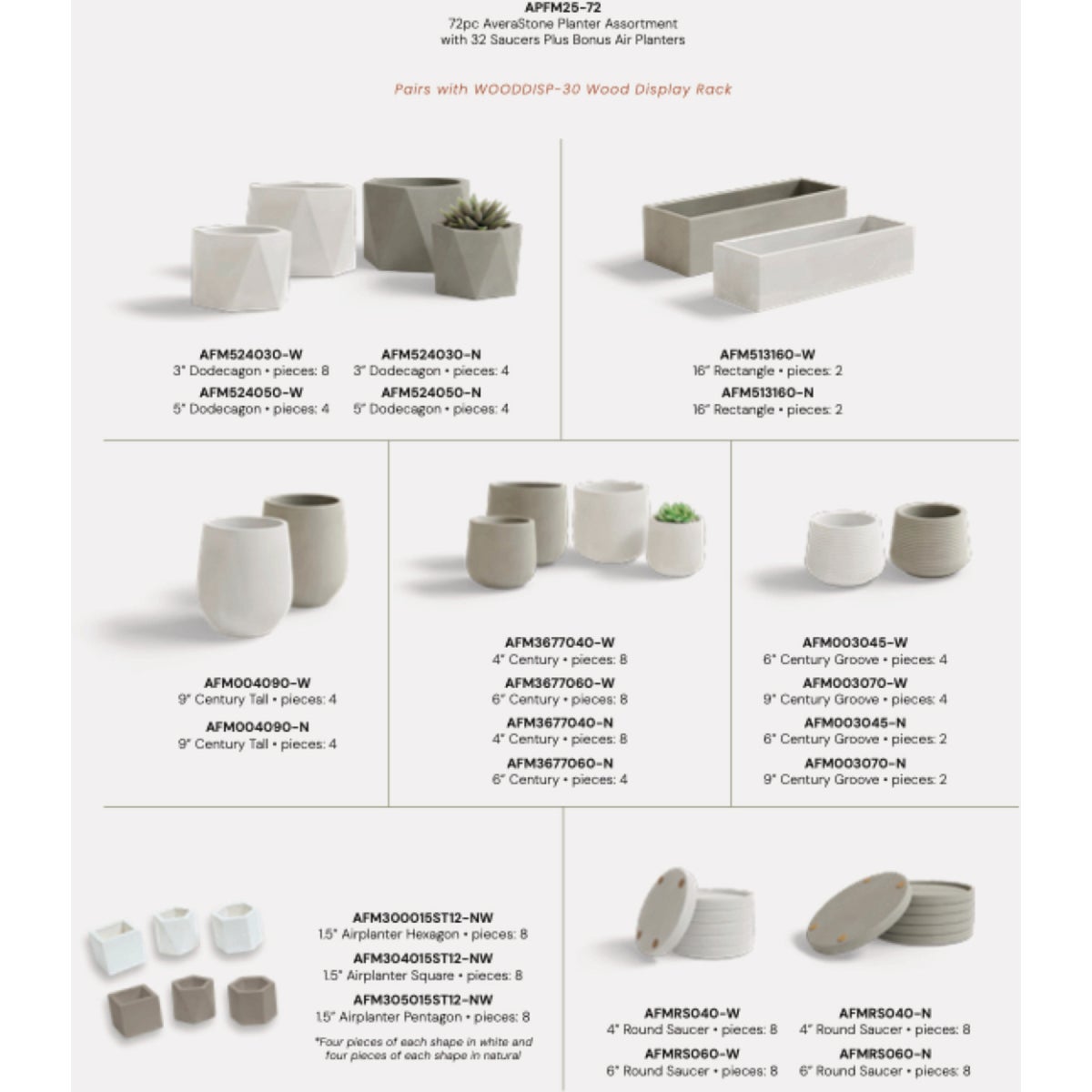 AveraStone Planter Assortment (72-Piece)