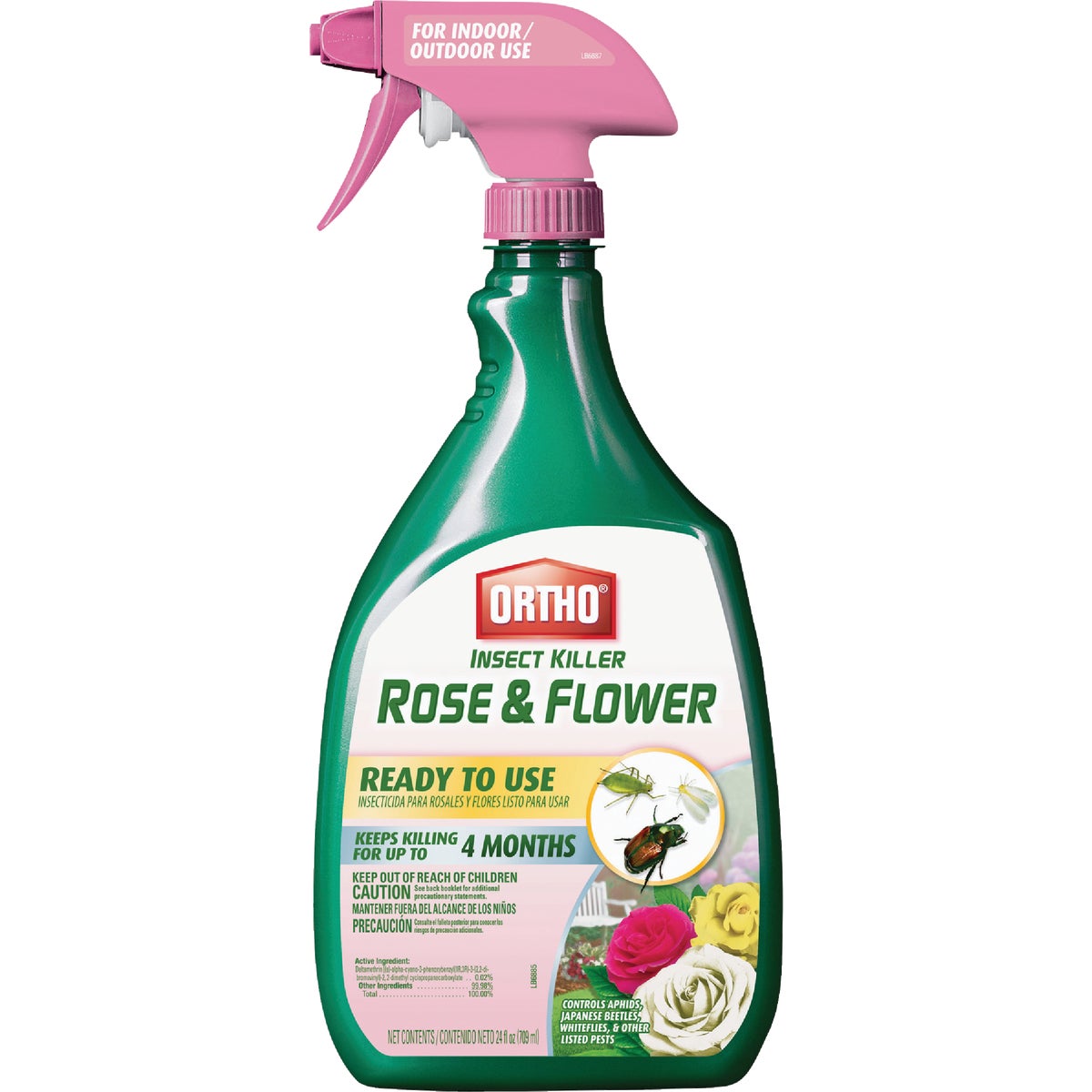 Ortho 24 Oz. Ready To Use Trigger Spray Flower & Rose Insecticide