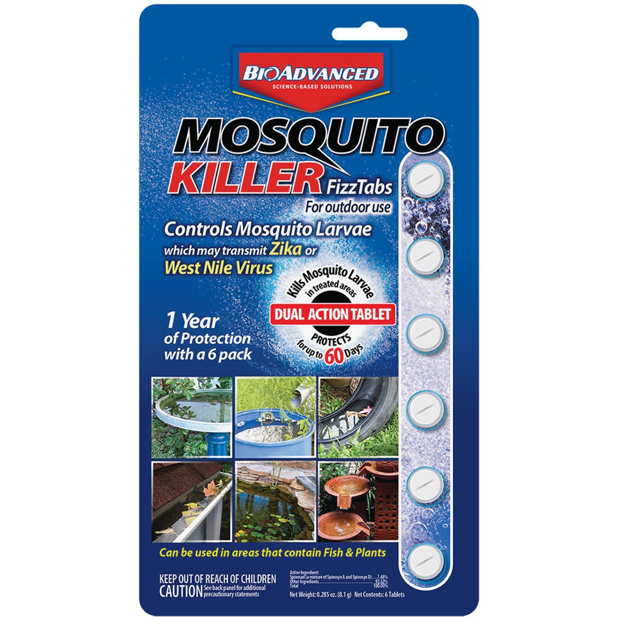BioAdvanced Ready To Use Tablet Mosquito Killer (6-Pack)