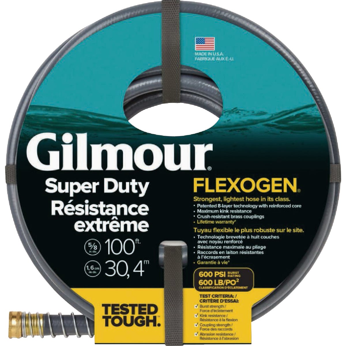 Gilmour Flexogen 5/8 In. Dia. x 100 Ft. L. Super Duty Garden Hose