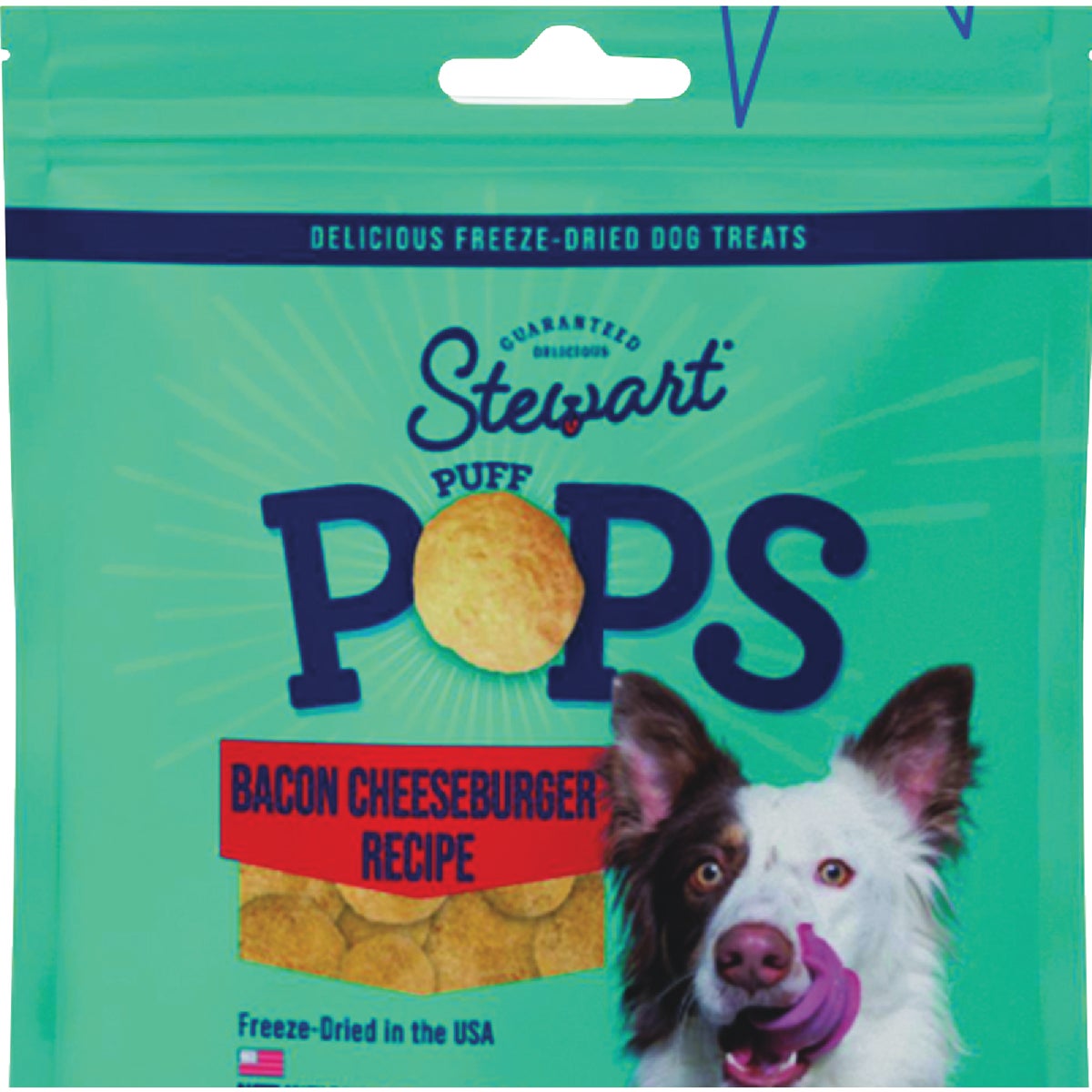 Stewart PuffPops 5.8 Oz. Bacon Cheeseburger Freeze-Dried Dog Treats