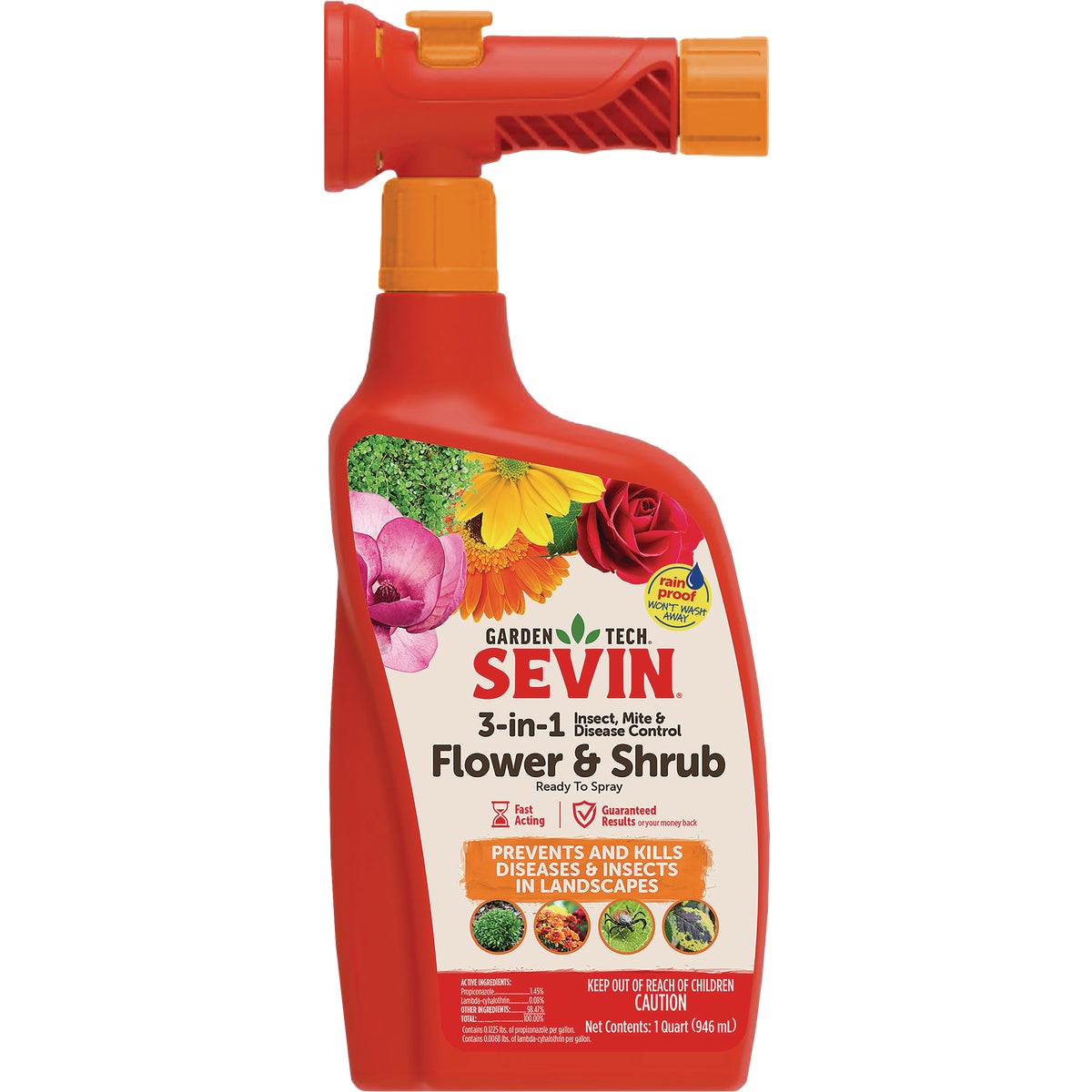 Garden Tech Sevin 32 Oz. Ready to Spray Hose End 3-In-1 Flower & Shrub Insect Killer