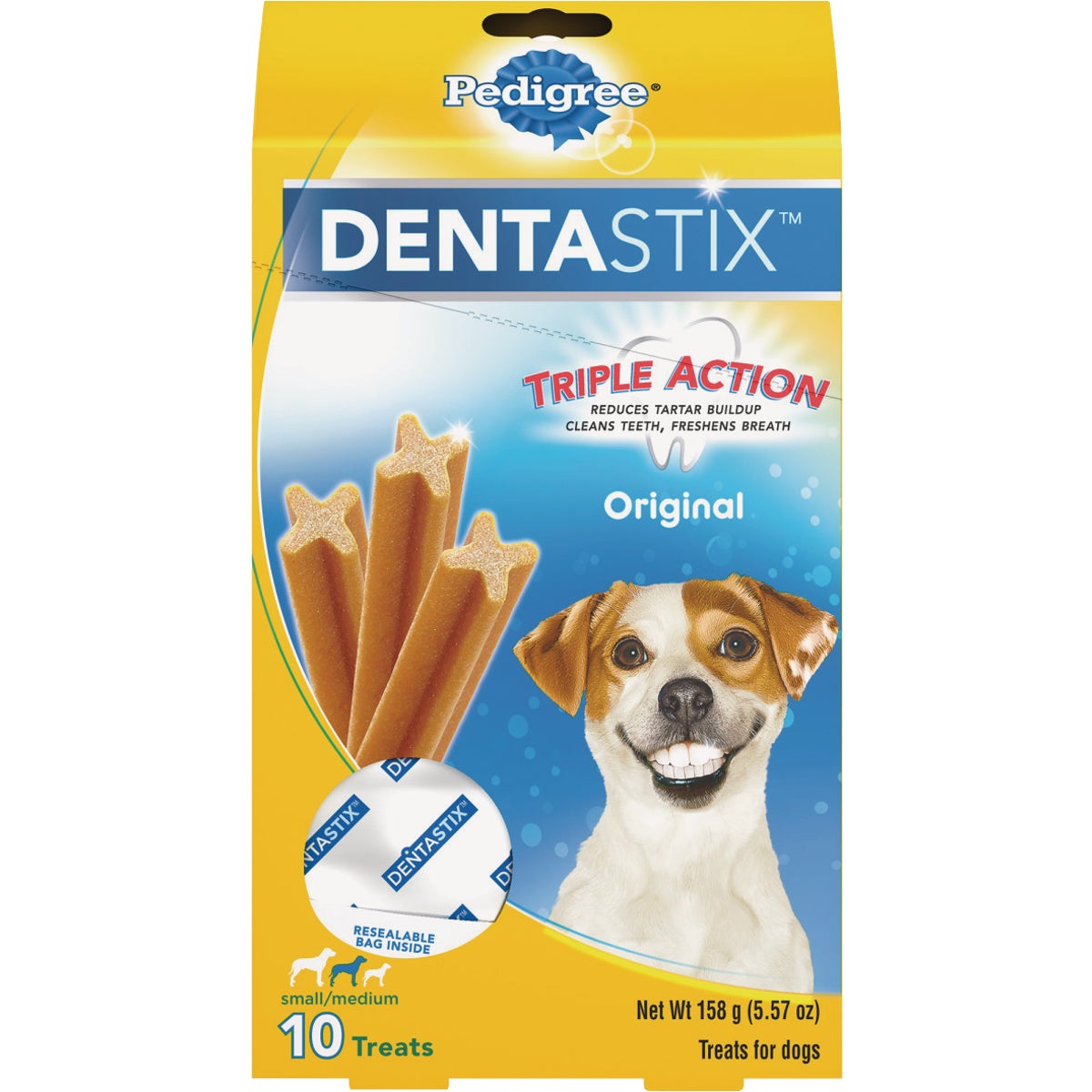 Pedigree Dentastix Small/Medium Dog Original Flavor Dental Dog Treat (10-Pack)