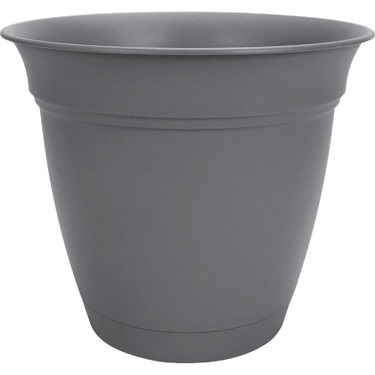 HC Companies Eclipse 12 In. Warm Gray Planter with Saucer