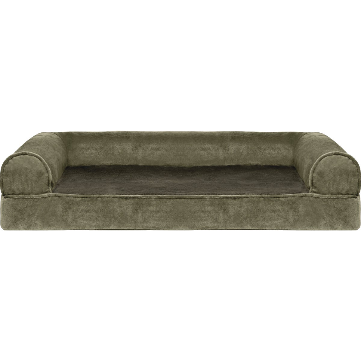 FurHaven Medium Faux Fur & Velvet Orthopedic Sofa Dog Bed